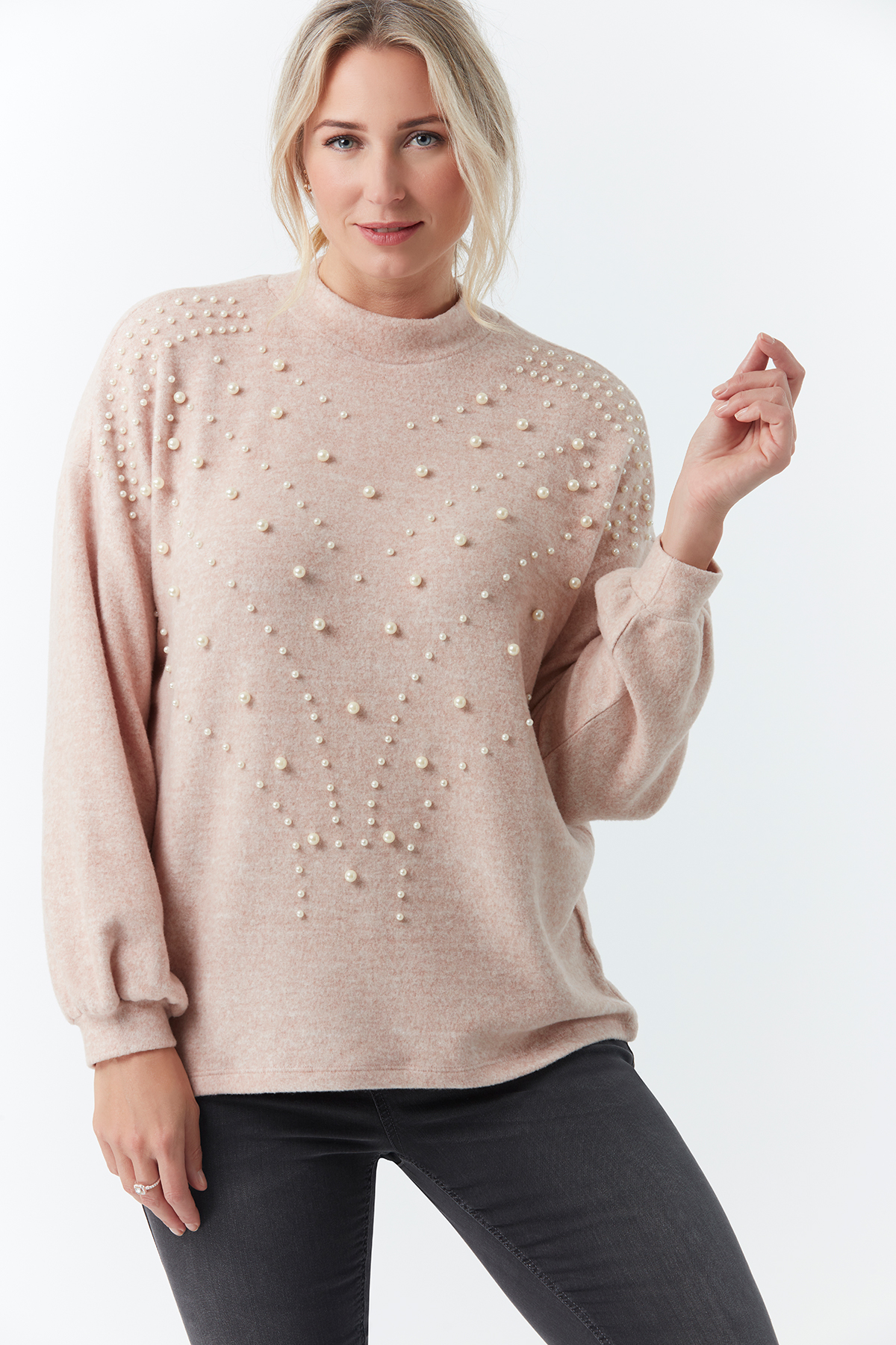 pullover mit perlen damen
