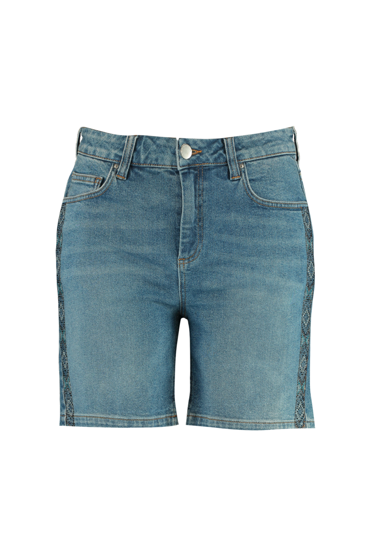 Jeans-Shorts mit Strasssteinen  image number 2