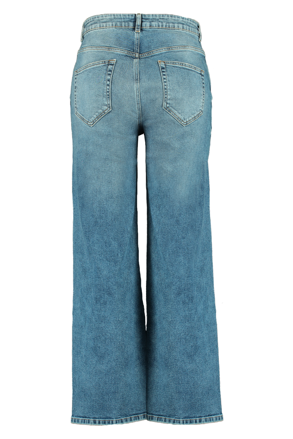 Jeans mit hoher Taille und weitem Bein image number 3
